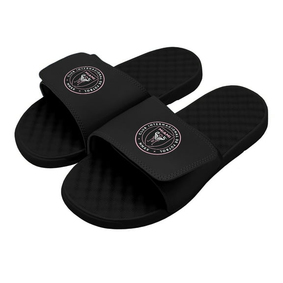 Men's ISlide Black Inter Miami CF Primary Logo Slide Sandals