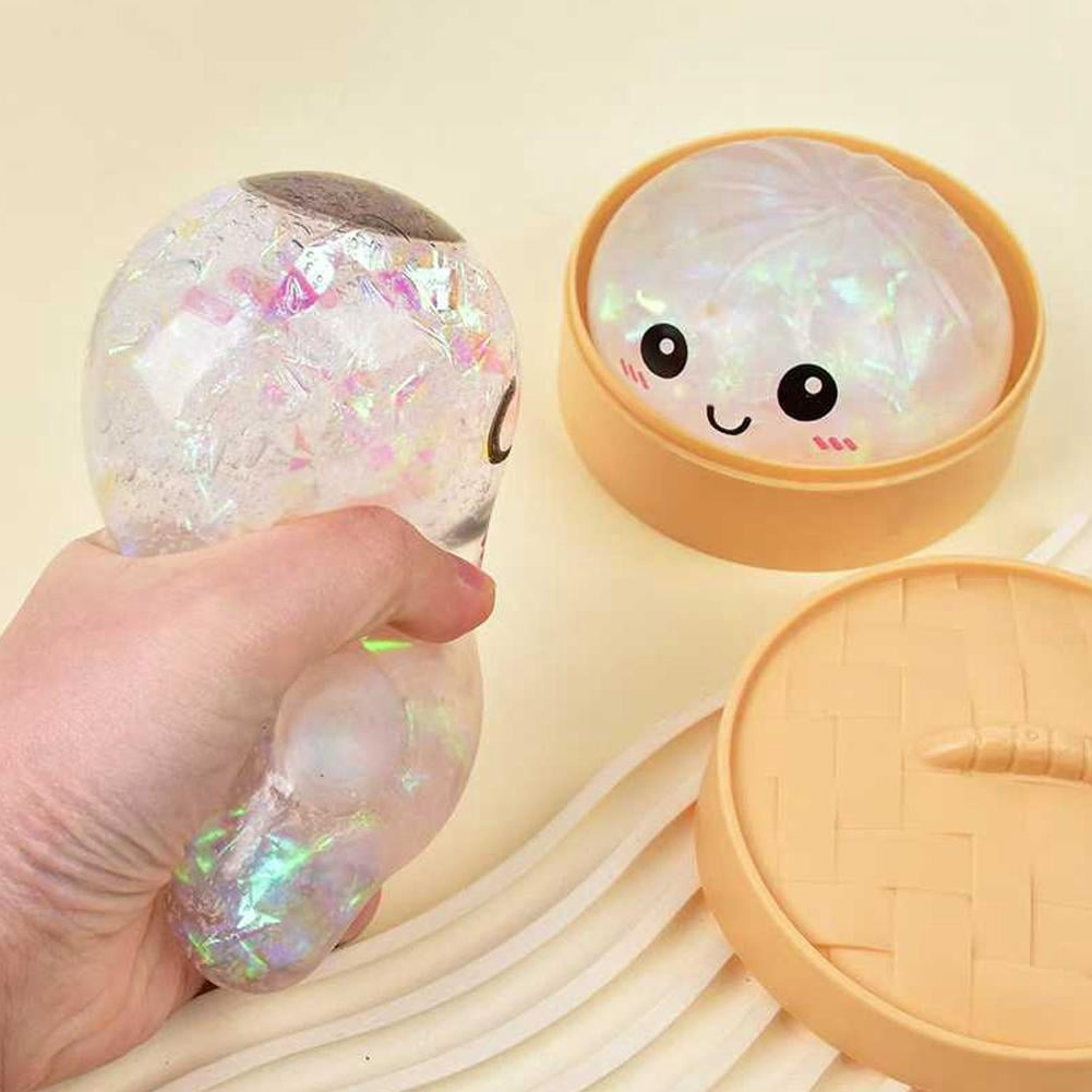 Mystery Steamed Bun Squishies Toy, Cute Stress Relief Fidget, Soft Squeeze Sensory Toy for Anxiety Relief, Random Color Decompression Toy for Adults
