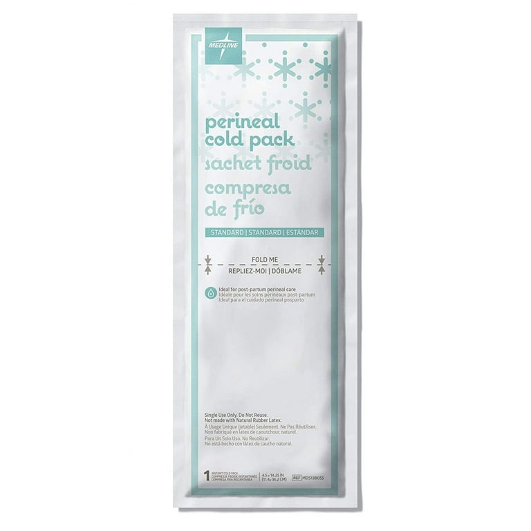 Medline Perineal Cold Packs for Postpartum Care (24 Count) Each Absorbent  Pad Is 4.5 x 14.25