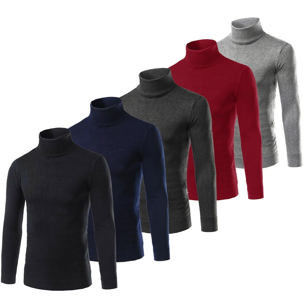 Warm Knit Sweater High Neck Jumper 