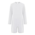 thumbnail image 3 of TTAO Adaptive Clothing For Kids Boys Long Sleeve Anti-strip Romper Crotch Button Bodysuit Jumpsuit With Special Need White 6, 3 of 5