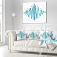 thumbnail image 3 of Designart Blue Circled Waves - Abstract Throw Pillow - 18x18, 3 of 5