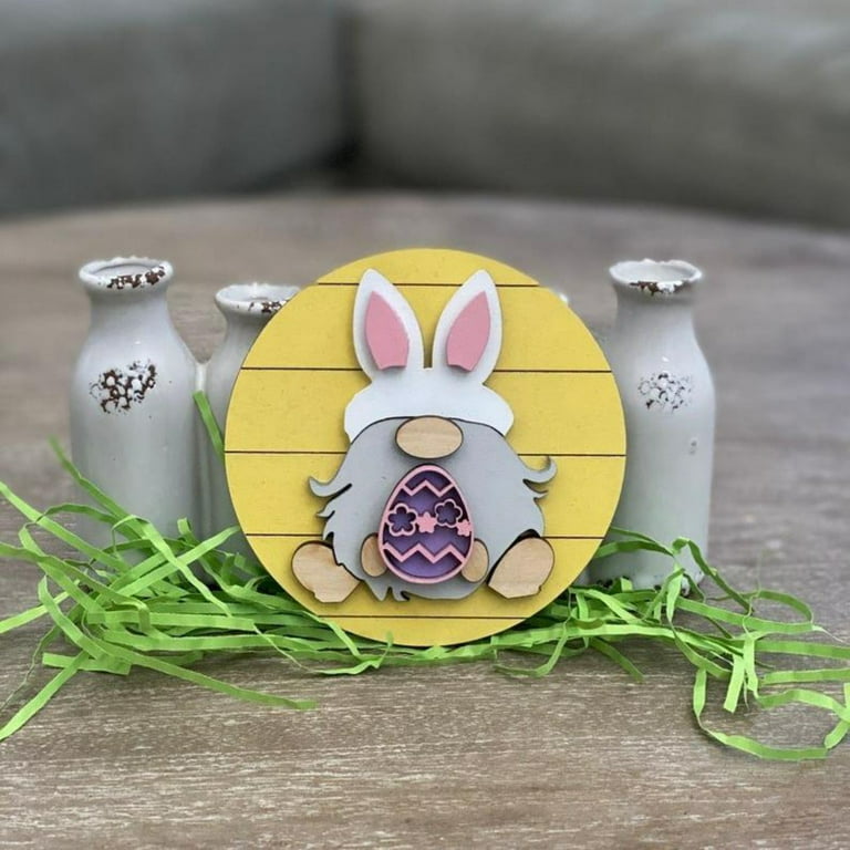 Personalized bunny, Easter decor, Wood bunny, Tiered tray decor, Easte –  The Wooden Owl