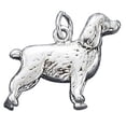 thumbnail image 1 of Sterling Silver 24" .8mm Box Chain 3D American English Cocker Spaniel Dog Breed Pendant Necklace, 1 of 2