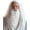 White, variant on VZQI Long Curly Wig and Beard Set for Adults, Wizard Santa Costume Wig for Halloween Cosplay Party