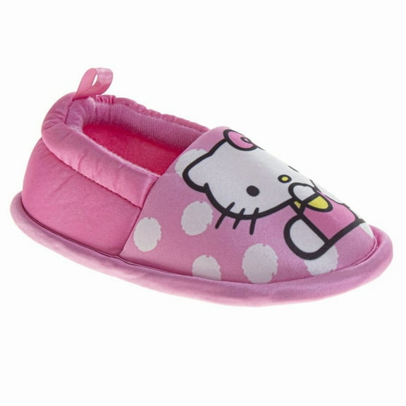 Sanrio Hello Kitty House Slippers for Girls, Cute Cozy Indoor Soft Comfort (Toddler Little Kid), Pink, Size: 11-12
