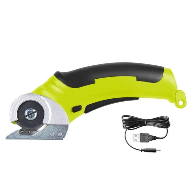 WHEANG Scissors Cordless Fabric Cutter Handheld Portable Rechargeable Carpet Cutter 240 Cardboard Cutter Scissors for Cutting Fabric Carpet Leather One Size Yellow