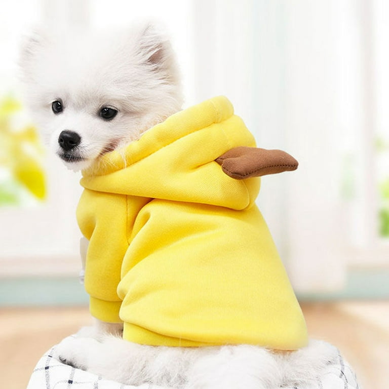 Dog Hoodie Clothes- Dog Basic Sweater Coat Cute Carrot Shape Warm Jacket Outdoor Pet Cold Weather Clothes Outfit Outerwear for Small Dogs Cats Puppy