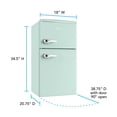 thumbnail image 4 of Avanti Retro Series Compact Refrigerator and Freezer, 3.1 cu. ft., in Seafoam Green (RMRT30X7G-IS), 4 of 19