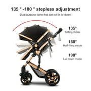 Baby Stroller Reversible Baby Pushchair with Cup Holder,Storage Bag,Foldable Baby Carriage for Newborns to Toddlers,Unisex