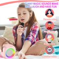 thumbnail image 3 of SANMADROLA Mini Karaoke Machine for Kids Adults, Toys for 3-12 Years Old Girls Boys Gifts, Kids Music Player Toys Christmas Birthday Gifts for Girls and Boys, 3,4, 5, 6, 7, 8+ Years Old Pink 2 Mic, 3 of 7