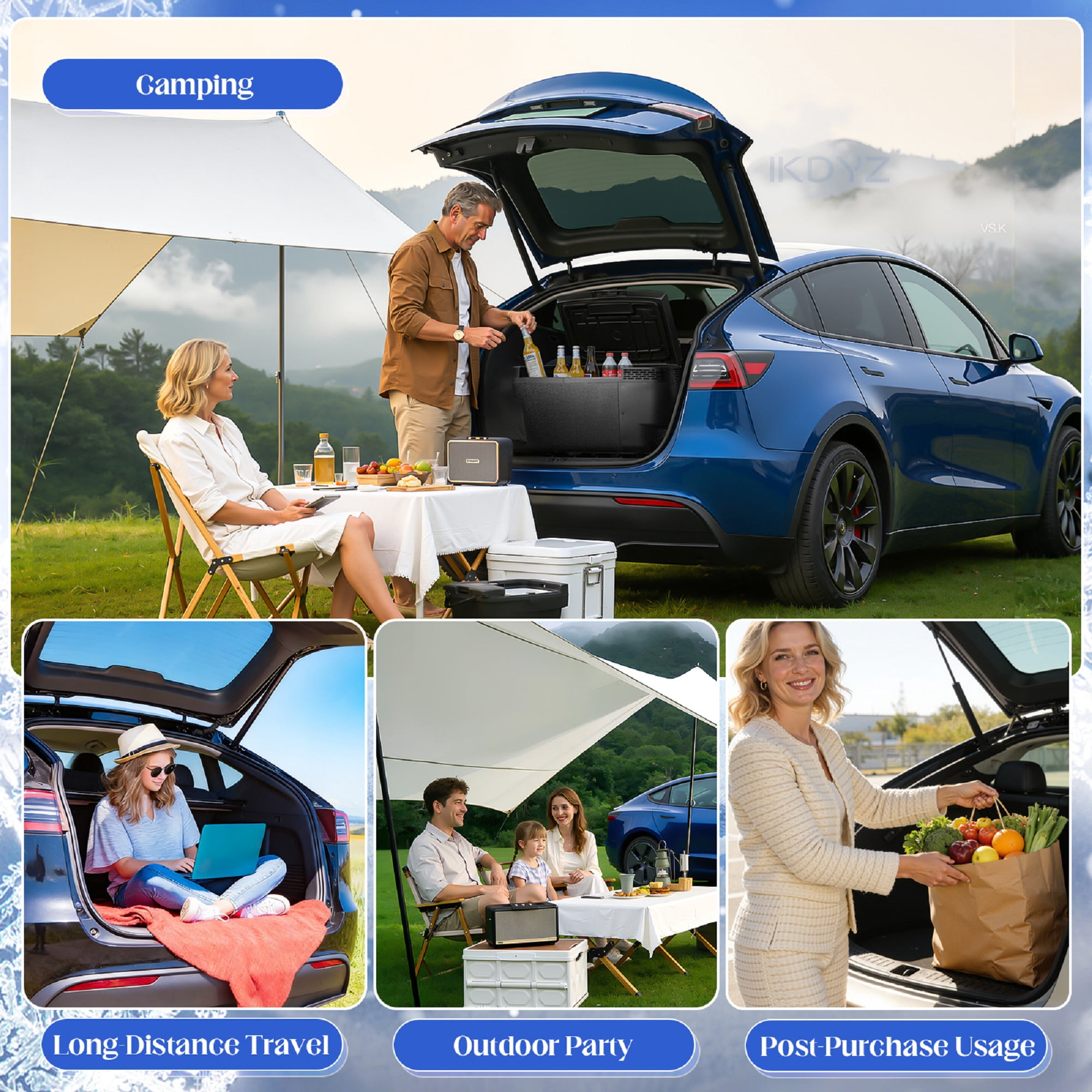Compatible with Tesla Model Y Car Refrigerator & Portable Freezer, 35L Built-in Fridge for Tesla with App Control, -4°F~68°F Cooling
