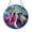 Stained Glass 5.9 Inch, variant on Spanish Dance Stained Glass Style Suncatcher Window Hanging Decor, Decorative Glass Art Panel with Flamenco Dancers and Vibrant Dresses, Round Decorative Sun Catcher Window Ornament