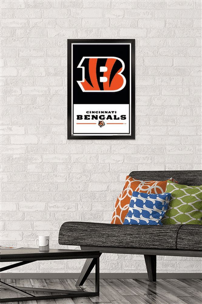 NFL Cincinnati Bengals - Logo 21 Wall Poster, 14.725" x 22.375", Framed