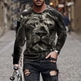 thumbnail image 2 of WXLWZYWL Mens Shirts Plus Size Long Sleeve Printing Round Neck Pullover T Shirt Blouse, 2 of 3