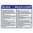 thumbnail image 1 of Bilingual Pool Rules Sign, English Spanish,, 1 of 1