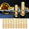 thumbnail image 4 of Sax Reed, 10pcs Saxophone Reeds Saxophone Accessories Wood Color Premium Material Easy To Use  For Students For Instrument Shop, 4 of 8