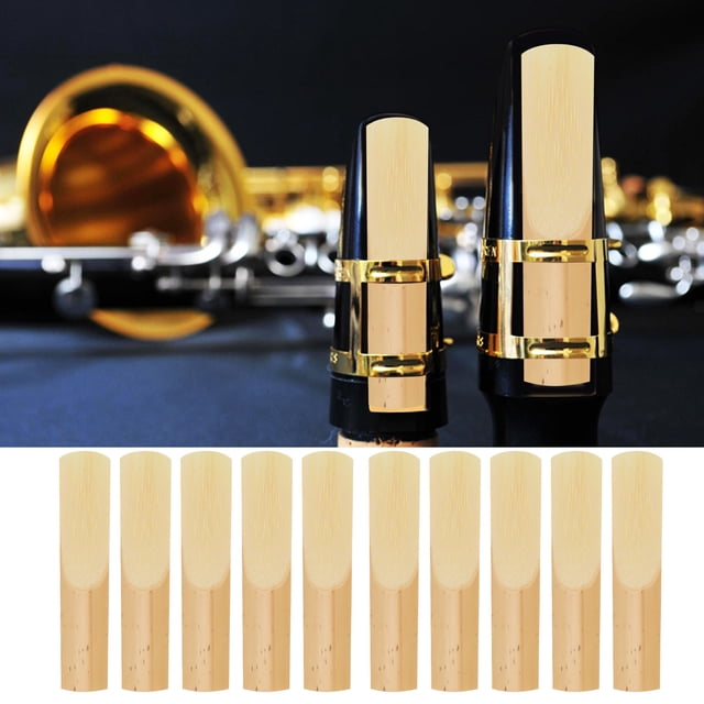 Instrument 10Pcs Tenor Saxophone Reeds Musical Instrument Accessories for Beginners Wood Color