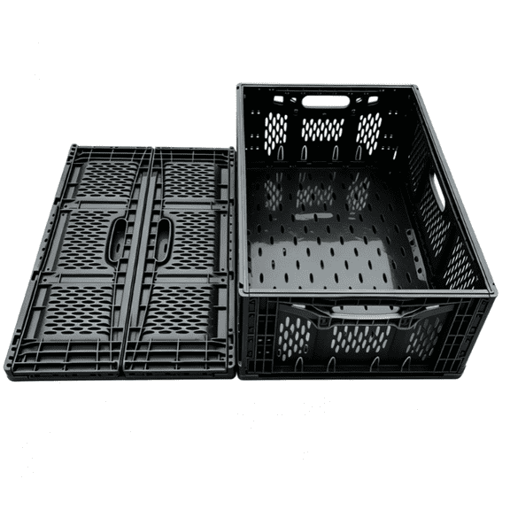 Foldable Plastic Storage Basket, Collapsible Crate for Grocery Fruit Vegetable Shipping Transport