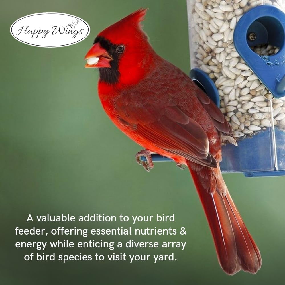 Happy Wings Sunflower Hearts & Chips, Sunflower Kernels, Wild Bird Feed and Seed, 5 lb. Bag, Dry