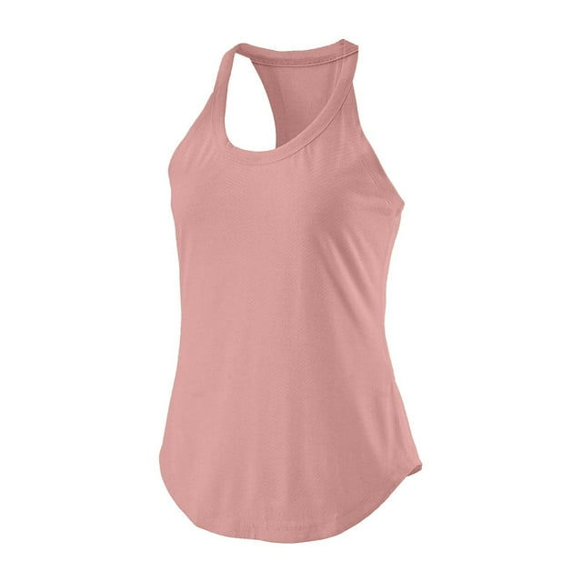 Besolor Womens Racerback Workout Tank Tops Crewneck Sleeveless Summer T-Shirts Athletic Running Gym Yoga Tees