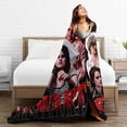 thumbnail image 4 of Kristen Stewart Blanket Flannel Soft Throw Blankets for Bedroom Livingroom Sofa Home 40""X30"", Black, 4 of 6