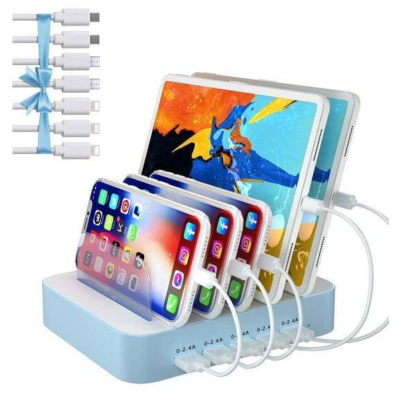 Estación de carga MSTJRY de 5 puertos USB-A para tabletas iPhone iPad
