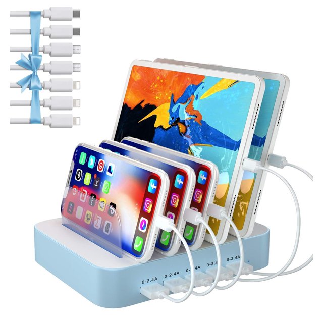 Estación de carga MSTJRY de 5 puertos USB-A para tabletas iPhone iPad