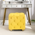 thumbnail image 5 of Yellow Velvet Ottoman with Concealed Storage - Ideal for Living Room, Foot Rest or Side Table, 5 of 6
