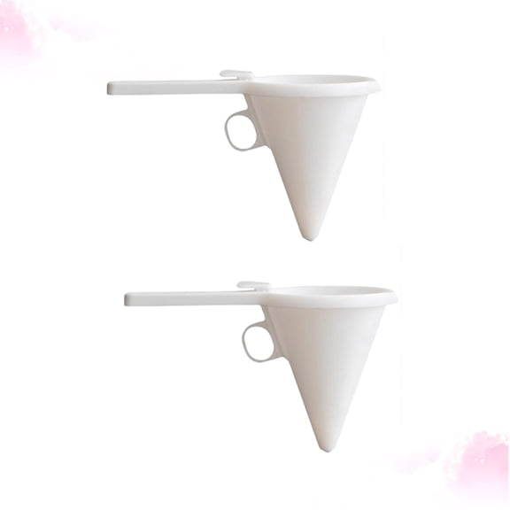 SOPOTUTU Candy Funnel Dispenser Handheld Cake Chocolate Funnel Dispenser Plastic 2Set White