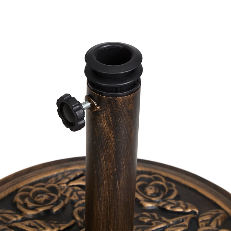 Backyard Expressions Cast Stone Umbrella Base, 20 lbs, Bronze photo 5