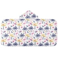 thumbnail image 2 of Toddler Hooded Beach Towel 24x50 Kids Bath Towels Soft Quick Dry for Swim Pool Boys Girls Cute Flamingo Flower Tree, 2 of 7