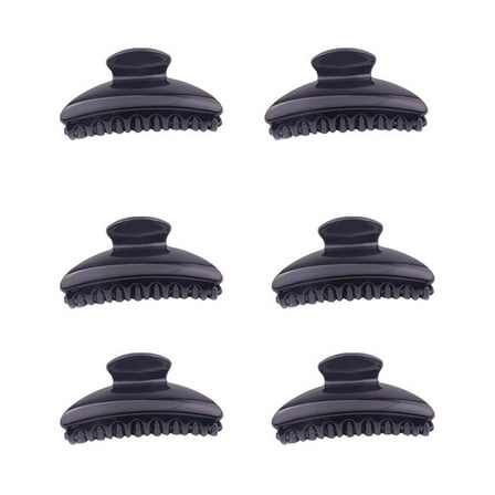ROSENICE 6Pcs Heavy Duty Hair Clips Black Ponytail Gripper for Indoor and Outdoor Use