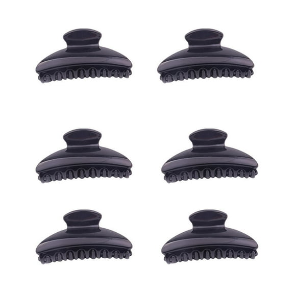 ROSENICE 6Pcs Heavy Duty Hair Clips Black Ponytail Gripper for Indoor and Outdoor Use