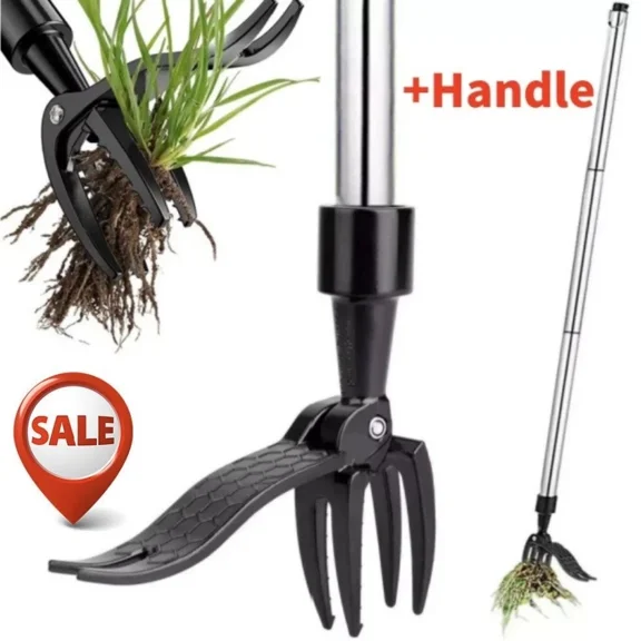 Weeder Puller Stand Up Weed Tool With Handle Garden Outdoor Root Remover Killer