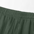 thumbnail image 6 of Capri Pants for Women Summer Baggy Comfy Straight Wide Leg Solid Elastic Waist Cropped Capris Soft Slacks(Dark Green,XL), 6 of 7