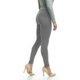 thumbnail image 3 of Women's High Waist Ultra-Soft Fleece Lined Thermal Leggings, Gray, XL-XXL, 3 of 4