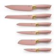 thumbnail image 2 of Beautiful 6-Piece Rose Champagne Gold Knife Set, 2 of 3