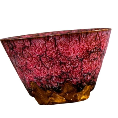 

Japanese Ceramic Handmade Mug Attractive Coffee Mug Single Drinkware 5 Ounce Personal Stware for Hot Drink red