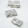 thumbnail image 6 of Expobazaar Handcrafted Decorative Boxes, Set of 3, Line Pattern, Black and White, 6 of 10