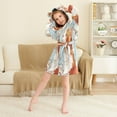 thumbnail image 4 of BZSMCE Bathrobes Belt Hooded Blossoming Whiskers Creative Pattern, 4 of 8