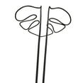 thumbnail image 1 of Estaca de soporte para plantas shamjiam en forma de Monstera escalada vertical resistente negro, 1 of 7