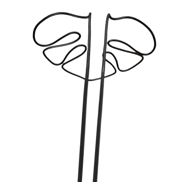Estaca de soporte para plantas shamjiam en forma de Monstera escalada vertical resistente negro