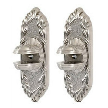 Alno A8550 Ribbon & Reed 1-1/4" Wide Glass Shelf Mounting Brackets - Nickel