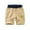 Khaki, variant on Esaierr 1-9Years Boys Girls Shorts Summer Shorts Solid Color Comfortable Breathable Five-Quarter Pants Shorts for Baby Kids