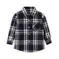 thumbnail image 4 of Adeawade Cute Tops For Boys 3-4 Years Kids Flannel Shirt Jacket Plaid Long Sleeve Lapel Button Down Shacket Pockets Shirt Top Coat Outwear Durable Playsuit White, 4 of 4