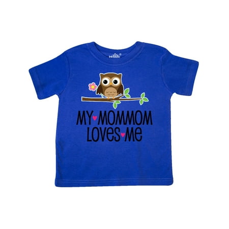 

Inktastic My MomMom Loves Me Girls Owl Gift Toddler Toddler Girl T-Shirt