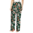 thumbnail image 3 of Daiia Lilies Flowers Women's Sleep Pant with Pockets and Drawstring,Pajama Pants-Large, 3 of 9