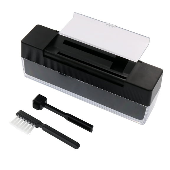 RENACLIPY Record Brush Cleaner with Black ABS Fiber, Anti-Static Vinyl and CD Cleaning Kit for Professional Audio Care