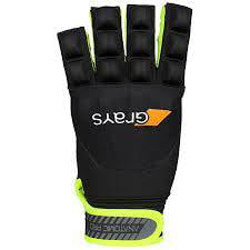 Grays Full Finger Hockey Glove Left Hand Black/Neon Yellow Small 6202804 Sports 